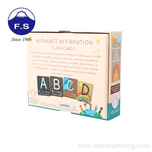 Custom Full Color Printing Alphabet Learning Flash Cards